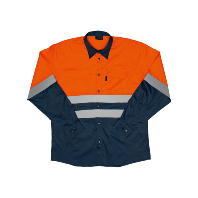 TWO TONED LONG SLEEVE VENTED REFLECTIVE SHIRT